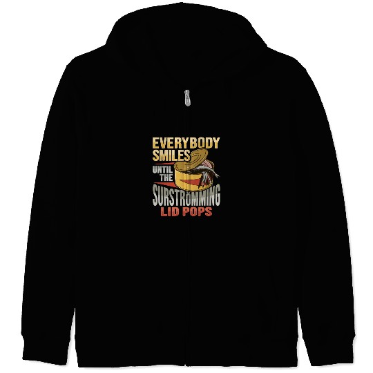 Canned Fish Surströmming Design for Swedish Fish Zip Hoodies