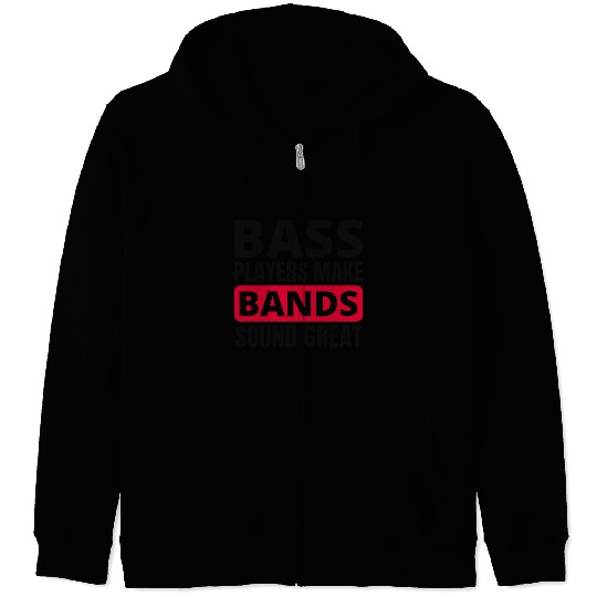 Bass Guitar Player Music Musician Bassist Funny Zip Hoodies