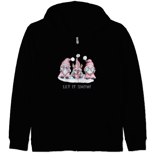 Let It Snow Zip Hoodies