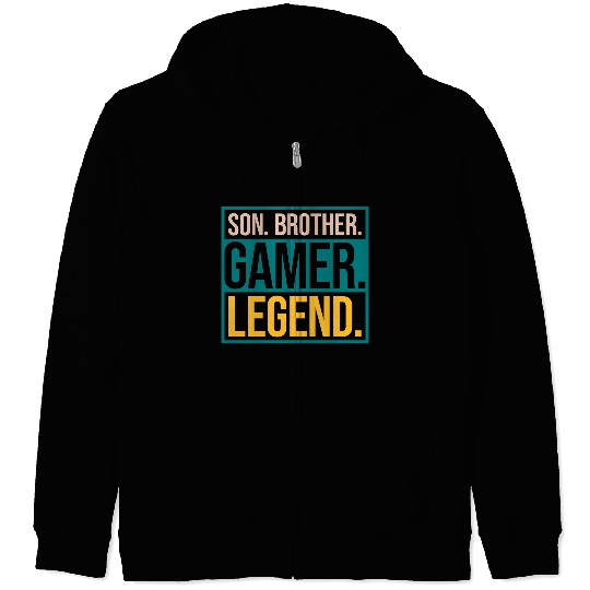 son brother gamer legend Zip Hoodies