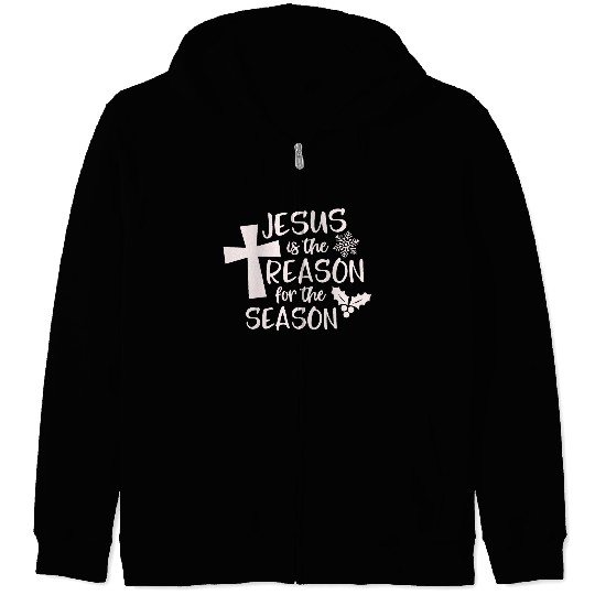 Jesus is The Reason for the Season Candy Christian Zip Hoodies