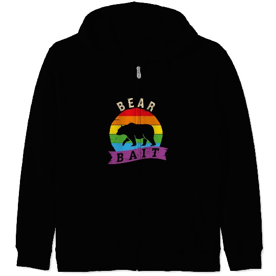 Gay Bear Bait Pride - Subgroup LGBTQ Community Zip Hoodies