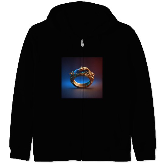 Dragon space ring Zip Hoodies