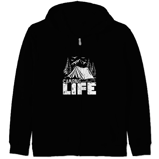 Camping Life Zip Hoodies