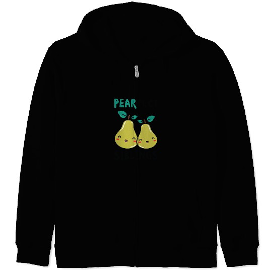 Siblings Pear Fruit Big Brother Sister Goals Zip Hoodies