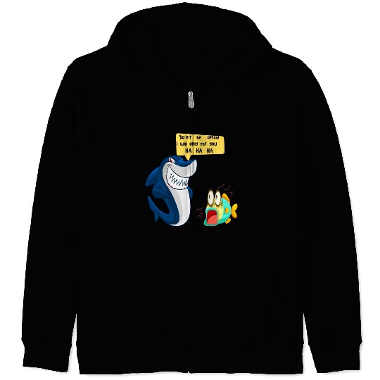 funny shark. Zip Hoodies