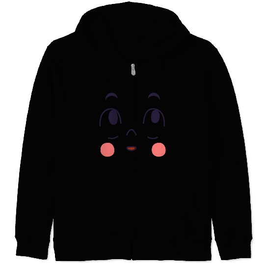 surprised expression of cartoon emotion face Zip Hoodies