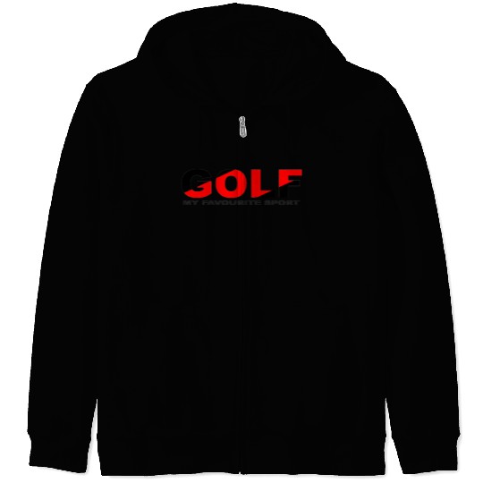GOLF SPORT BLACK AND RED COLOR Zip Hoodies