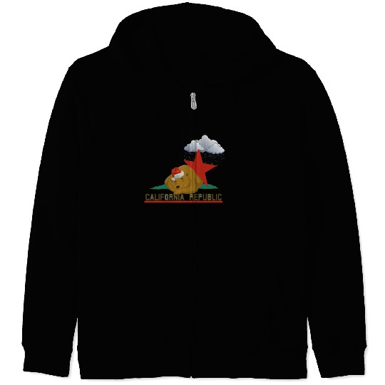 California bear in winter Zip Hoodies