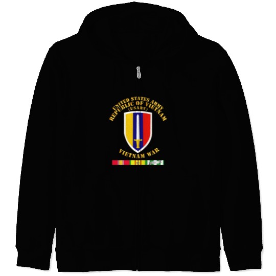 Army US Army Vietnam USARV Vietnam War w SVC Zip Hoodies