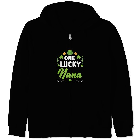 One Lucky Nana Grandma Granny St. Patricks Day Zip Hoodies