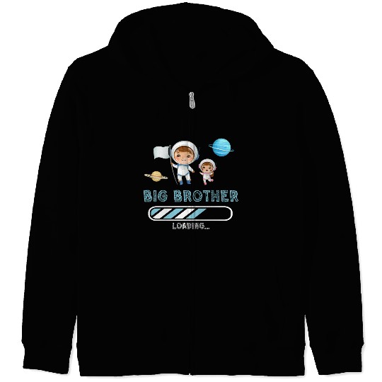 Big brother space astronaut Zip Hoodies