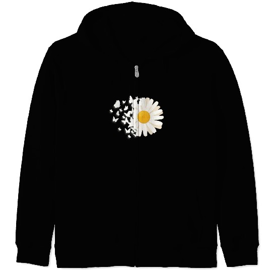 Marguerites Daisy Summer Daisies Flower Garden Zip Hoodies