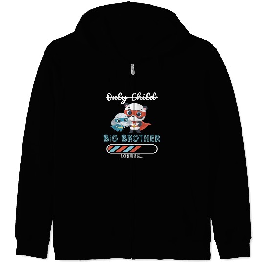 Big brother super hero panda elephant Zip Hoodies
