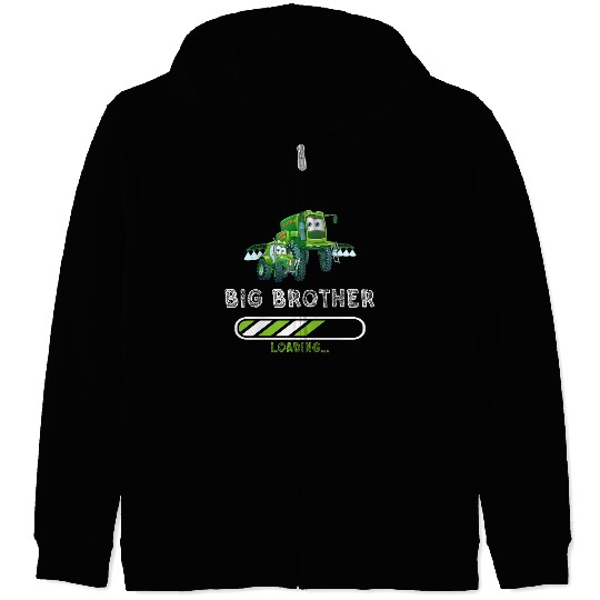 Big brother farmer tractor Zip Hoodies