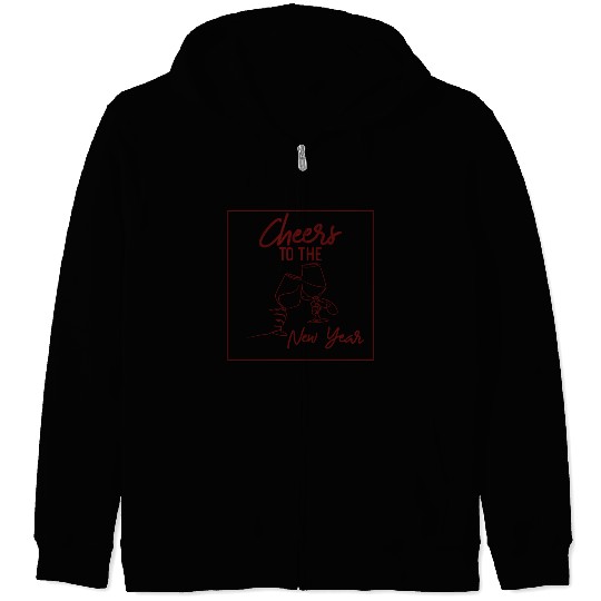 Cheers To The New Year 2023 NYE Party Glasses Zip Hoodies