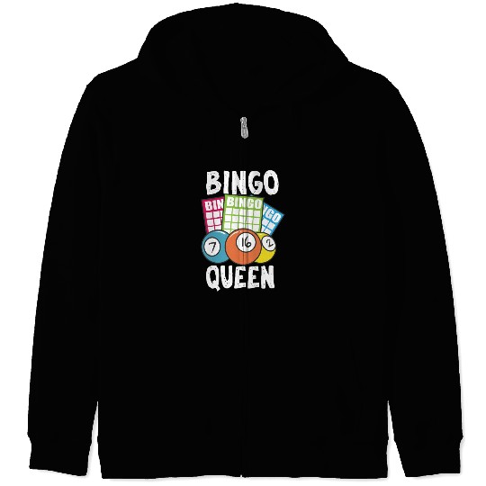 Bingo Queen Zip Hoodies