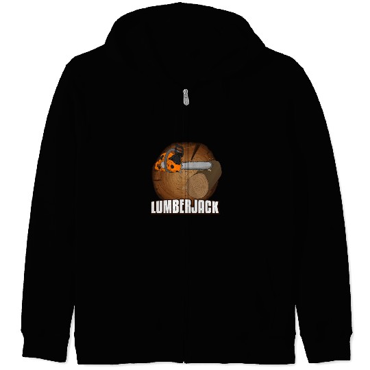 chainsaw Lumberjack Zip Hoodies