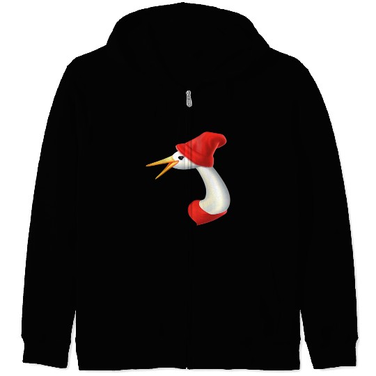 The Crane Red Hat Zip Hoodies