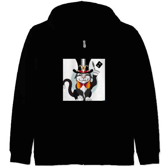 Cat joker Playing Cards | Gifts for Cat Lovers Zip Hoodies