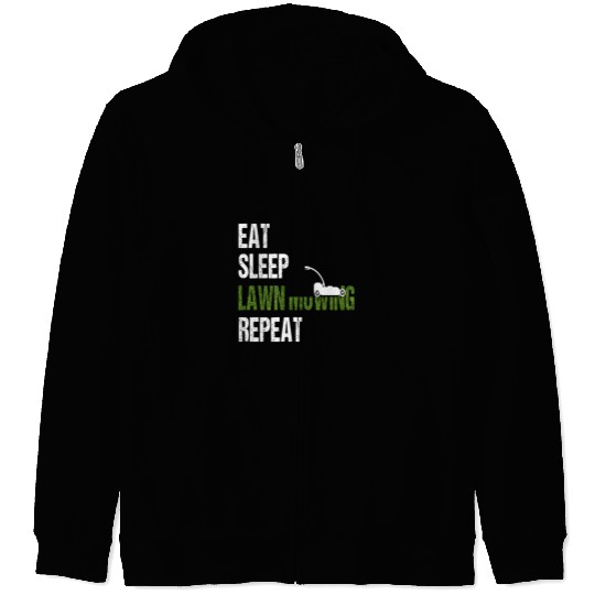 Lawn Mowing Zip Hoodies Funny Lawn Mower Zip Hoodies Gardening