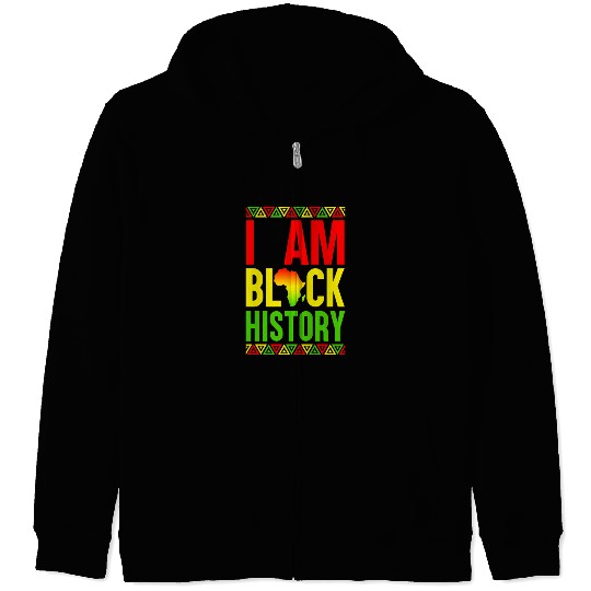 I Am Black History Zip Hoodies
