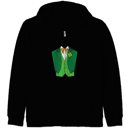 Costume Saint Paddy Shamrock Saint Patricks Zip Hoodies
