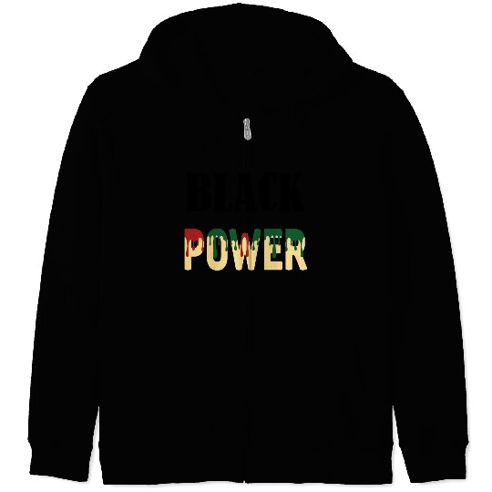 Black Power Zip Hoodies