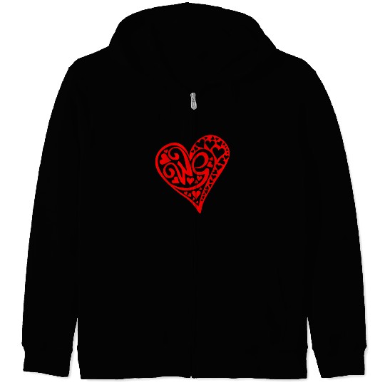 Galentines Day Red Heart We Valentines Day2 Zip Hoodies