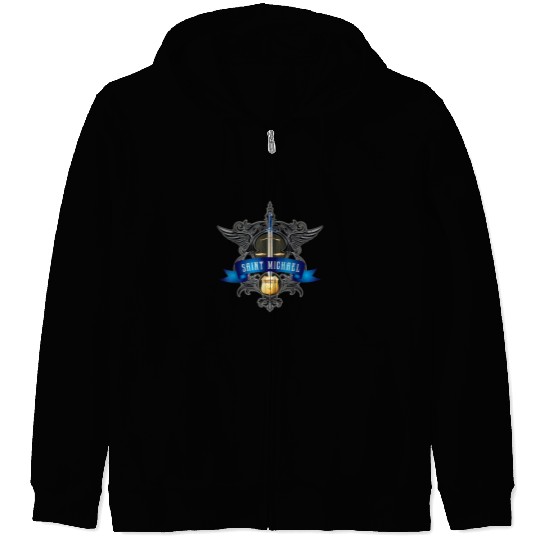 Saint Michael Patron Saint of Police Officers Cath Zip Hoodies