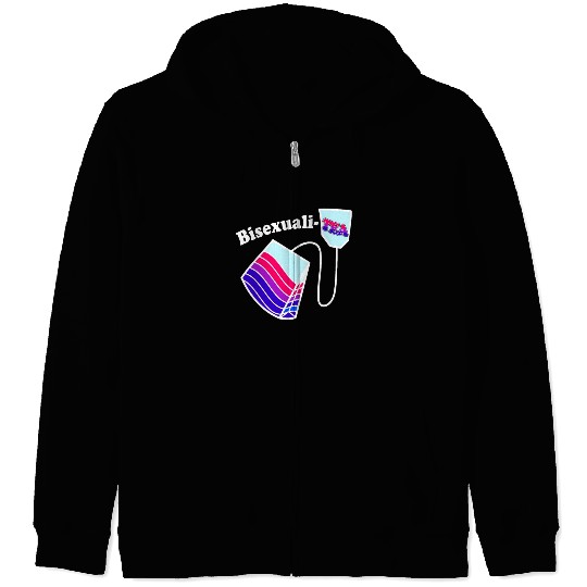 Bisexualitea Funny Bisexual Tea Bag Bi Pride Color Zip Hoodies