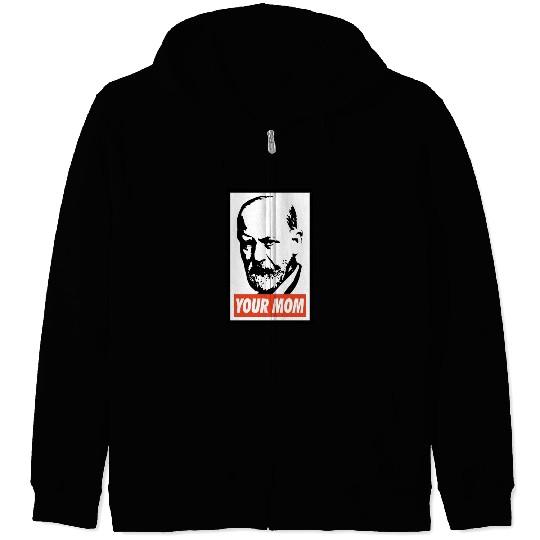 Sigmund Freud Your Mom Zip Hoodies