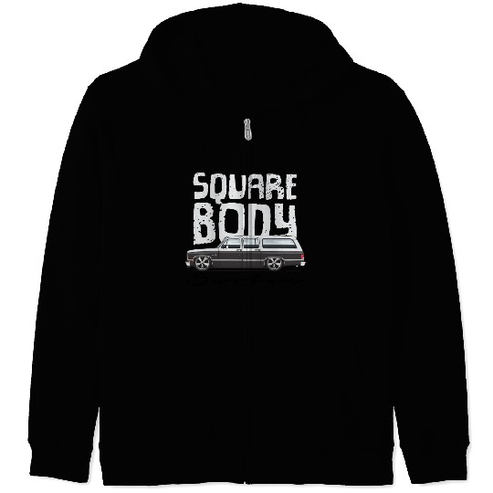 square body Frost White Zip Hoodies