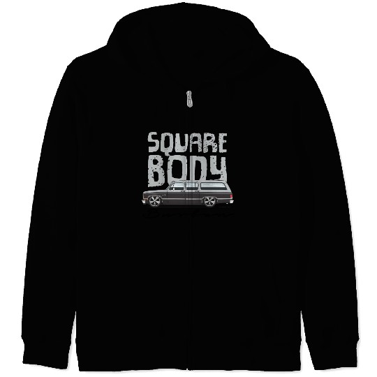 square body Light Silver Zip Hoodies