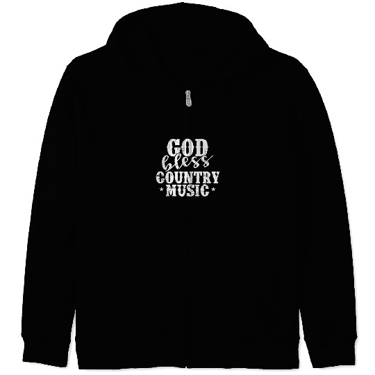 God bless Country Music USA America Cowboys Zip Hoodies