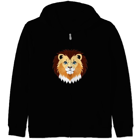 Royal Cartoon Lion - King of the Jungle 5 Zip Hoodies