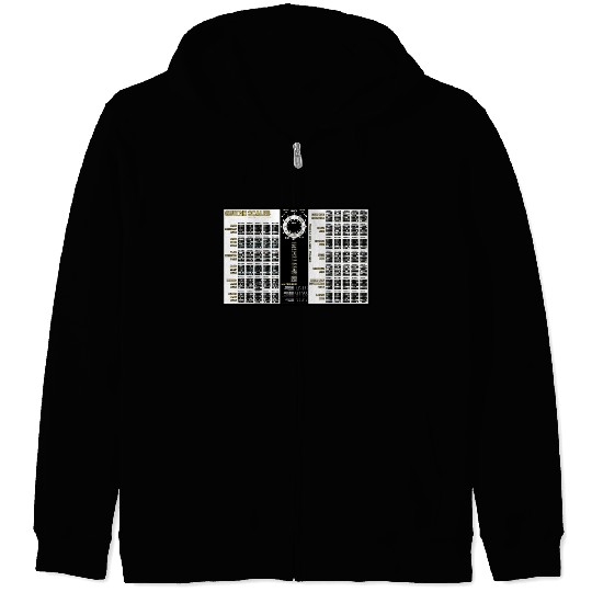 Guitar Scales, Formulas, Circle Of 4ths & 5ths Zip Hoodies