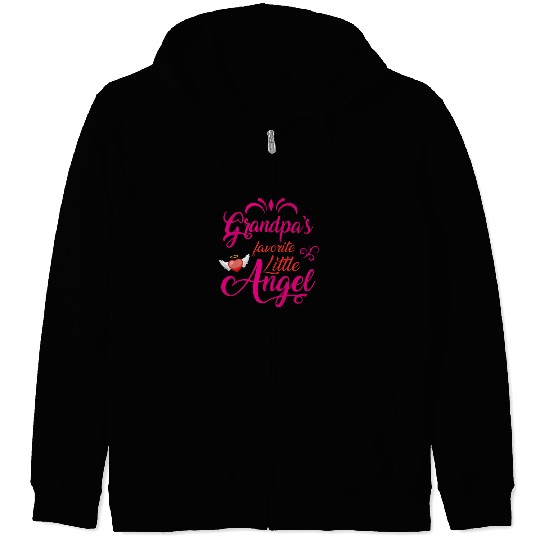 Grandpa's Favorite Little Angel Zip Hoodies