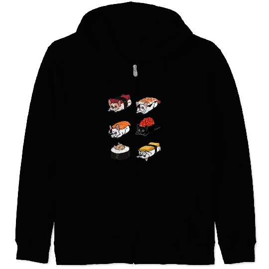 Sushi Dog Zip Hoodies
