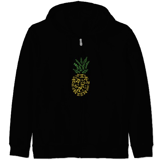Pineapple Pi Math Holiday Mathematics Funny Pi Zip Hoodies
