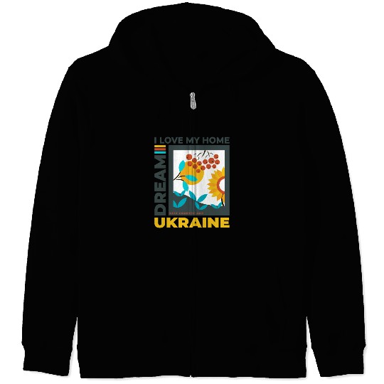 Print Ukraine sunflower Zip Hoodies