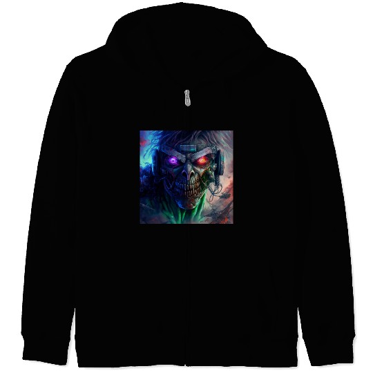 ZOMBIE IRON MAIDEN (version 12) Zip Hoodies