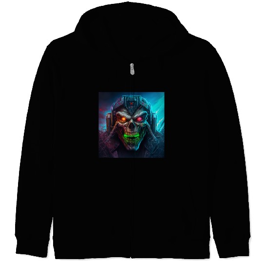 ZOMBIE IRON MAIDEN (version 8) Zip Hoodies