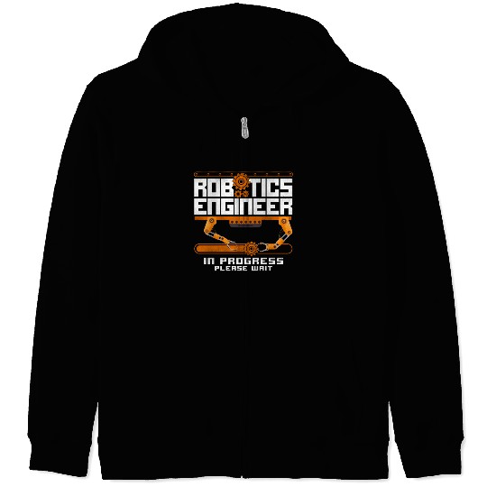 Robot Robotics Engineer Vintage Zip Hoodies
