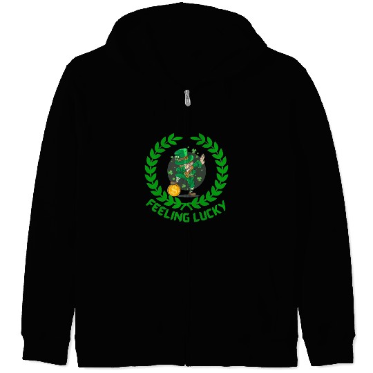 St Patricks day special feeling lucky Zip Hoodies
