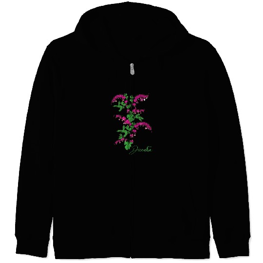 Bleeding heart flower Dicentra Bleeding heart Zip Hoodies