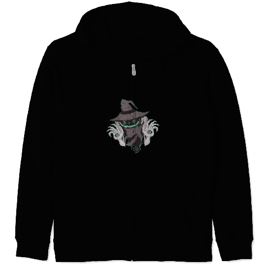 Scary Helloween devil creature Scary Helloween dev Zip Hoodies