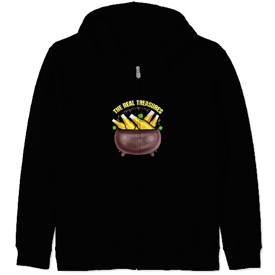 Beer Is The Real Treasure Pot Of Gold On St Zip Hoodies