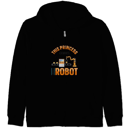 Robot Robotics Engineer Female Zip Hoodies