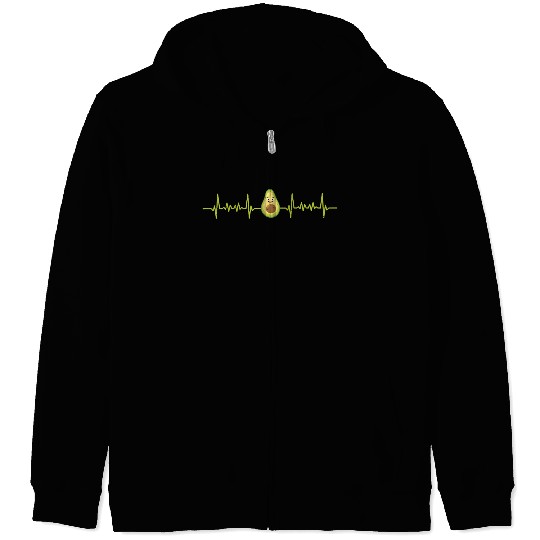 The Heart's Beat is Avocado, It's ADVOCATING Zip Hoodies